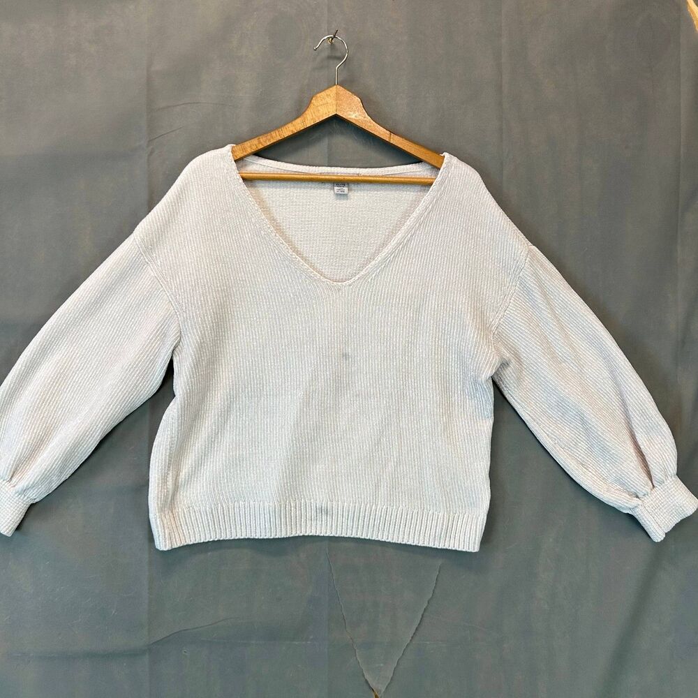Tommy Bahama Sweater Women’s XL Off White Recycled Polyester Pullover Ribbed V-N